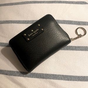 Kate Spade black zip wallet